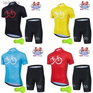 Ensembles de maillots de cyclisme 2021 nouvelle haute qualité enfants vêtements de cyclisme été garçons filles maillot à manches courtes ensemble vêtements de vélo vtt vêtements de cyclisme pour enfants L240108