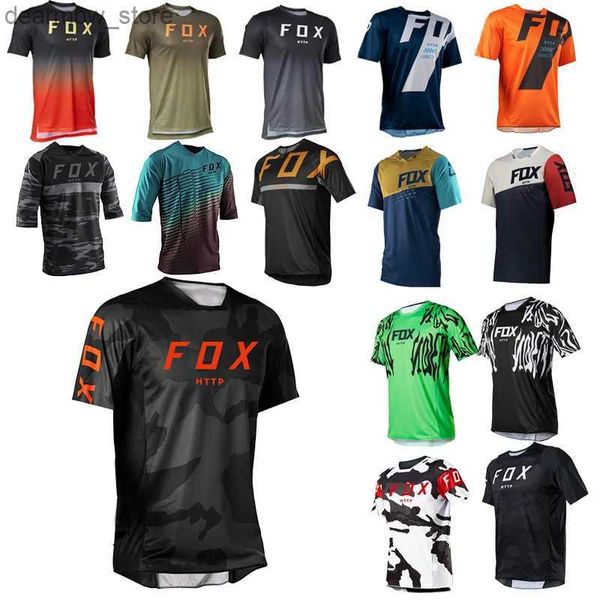 Jersey de ciclismo Sets 2022 Mens Downhill Mountain Bike Offroad DH Motocicleta Motocross Sportwear Ropa HTTP MTB Jersey Racing L48 L48