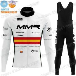 Cycling Jersey Sets 2022 MMR Cycling Jersey Set Winter Spain Cycling Clothing Road Bike Thermal Jacket Pak Bicyc Bib Panty Maillot Ciclismo Ropa L48