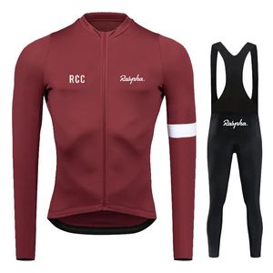 Wielertrui Sets 2023 raphaful Lente Herfst Set Heren Lange Mouw Ropa Ciclismo Fietskleding Bib Broek MTB Fiets Uniform 230928