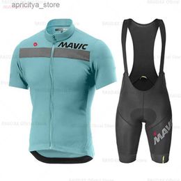 Jersey de cyclisme sets 2023 Rx Mavic Cycling Jersey Set pour hommes Uniformes de vélo de montagne