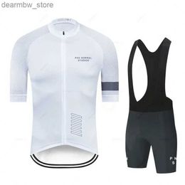 Cycling Jersey Sets 2024 Nieuwe Pro Team Cycling Jersey Set Mens PNS Summer Bike Mountain Mountain Uniform Ropa Ciclismo Maillot Hombre Bicyc Clothing Suit L48
