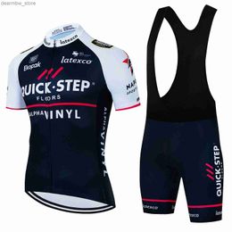 Cycling Jersey Sets 2024 Snelle stap mannen Cycling Jersey Set MTB Uniform Bike Cycling Clothing Summer Breathab Bicyc Shirt Ropa Maillot Ciclismo L48
