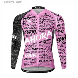 Jersey de cyclisme ensemble Actito Cycling Jersey Winter Thermal Fece and Automne Long Seve Cyc Clothing Man Vake Road Bike Aod Replica 2022 L48