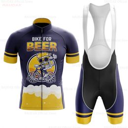 Ciclismo Jersey establece cerveza patrón ropa verano AntiUV conjunto transpirable carreras deporte Ciclismo bicicleta de montaña 230620