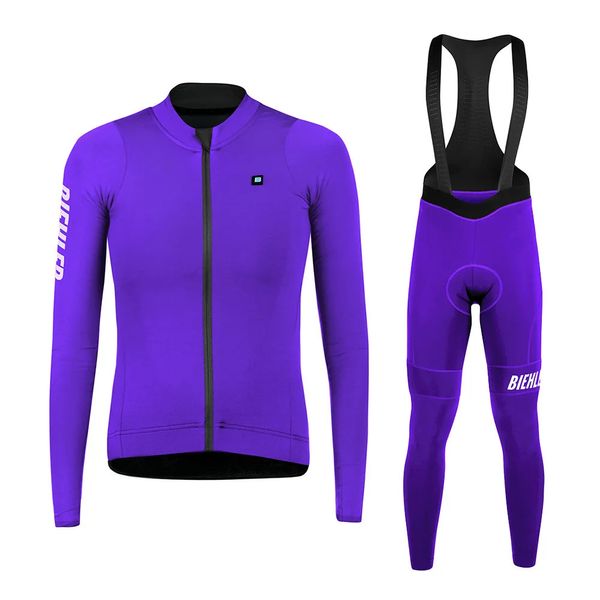 Ensembles de maillot de cyclisme BIEHLER femmes ensemble vélo séchage rapide vêtements longs costume à manches confortables bavoirs pantalons hauts pour femme 231128