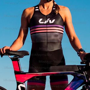 Maillot de cyclisme ensembles vélo Triathlon sans manches Body Suit femmes Speedsuit Skinsuit Trisuit personnalisé Roupa Camisa Ciclismo Feminino 230629