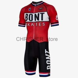 Wielertrui Sets Bont Heren Pro Team Inline Schaatsen Racepak Schaatspak Fast Skate Triatlon Kleding Fietskleding Jumpsuit Ropa Ciclismo x0727