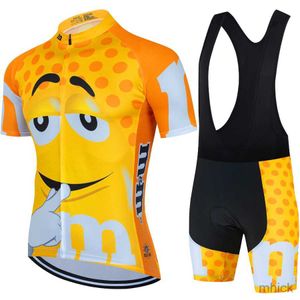 Cycling Jersey Sets Cartoon Cycling Jersey Set Zomer Korte mouw Ademend heren MTB Bike Cycling Clothing Road Bicycle Quick-Dry Uniform Suit 3M411