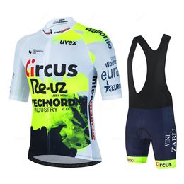 Cycling Jersey Sets Circus Wanty Fluorescein Sportswear Cycling Jersey Set Summer MTB Bike Design Uniform Maillot Ropa Ciclismo Hombre Bicycle Suit 230815