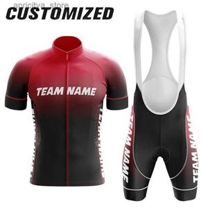 Cycling Jersey Sets Custom Team Cycling Jerseys Man Summer Road Bike Racing Clothing personalizar Maillot Ciclismo Hombre Design Diy Ciclismo L48 L48