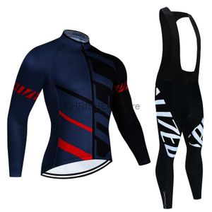 Cycling Jersey Sets Cycling Team Men's Cycling Jersey Long Sleeve Set MTB Bike Clothing Tenue Velo Homme Bicycle Wear Trouser Cycle Uniform Kit x0727