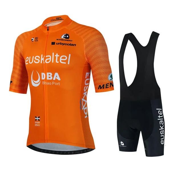 Conjuntos de jersey de ciclismo Euskaltel Euskadi Set Ropa de verano Kits para hombres Camisas de bicicleta de carretera Traje Bicicleta Bib Shorts MTB Maillot 231128