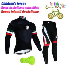 Radfahren Jersey Sets Hohe Qualität Kinder Kleidung Sommer Set Radfahren Langarm Kleidung Anzug MTB Kinder der Kleidung 2023 230928