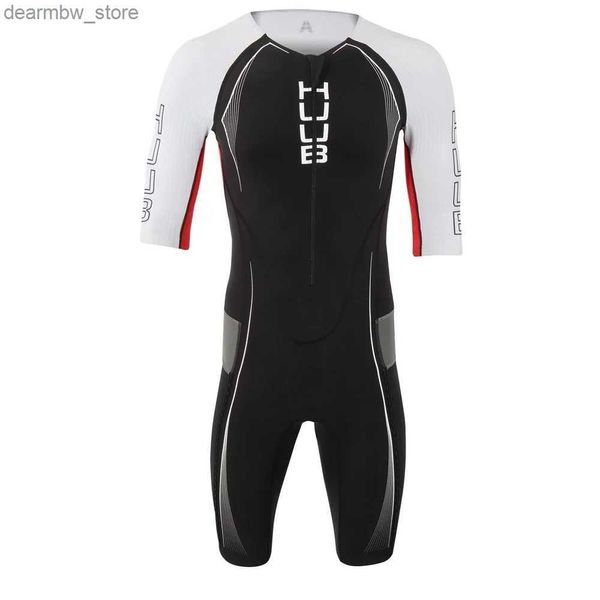 Jersey à vélo définit les vêtements de cyclisme Huub Cycling Triathlon Tri Suit Skinsuit Ropa Ciclismo Hombre Body Body Sport Swim Run Jumpsuit L48