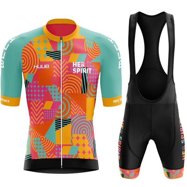 Conjuntos de camisetas de ciclismo HUUB Ropa de hombre Use Better Rainbow Team Ropa de manga corta Summer Road Bike 230505