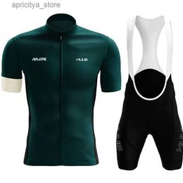 Jersey à vélo définit Huub Raudax 2024 Nouveau sweat à cyclisme d'été Breatchab Champion Cycling Stume pour hommes Vêtements cyclistes Sweat-shirt L48