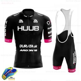 Radfahren Jersey Sets HUUB Team Set Männer Sommer MTB Rennkleidung Kurzarm Ropa Ciclismo Outdoor Reiten Fahrrad Uniform 230706