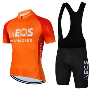 Maillot de cyclisme ensembles INEOS bavoir vêtements hommes été vélo équipe tenue uniforme Shorts court Maillot vtt ensemble 230712