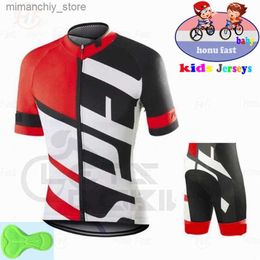 Wielrenshirtsets Kinderfietskleding 2022 Team Jersey Set Fietspak Korte Seve-kleding MTB Kinderfietskleding Zomertriatlonpak Q231107