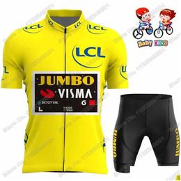 Cycling Jersey Sets Kids Jumbo Visma Trilogy Set Italia Francia FRANCE TOUR TOUR BIENES COMENTA NIÑOS ROJO REDELLO Drop Sports Out3yu