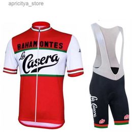 Jersey cycliste sets la casera bahamontes rétro classiques jerseys set racing bicyc été court seve vêtements kit Maillot ropa ciclismo l48
