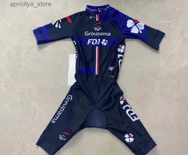 Jersey de cyclisme définit le skinsuit coupé laser 2024 Groupama Fdj Team BodySuit BodySiv