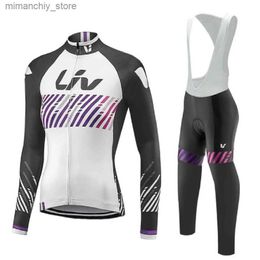 Cycling Jersey Sets Liv Team Automne Mode Femmes Cyclisme Vêtements Jersey Ensembles Maillot Paul Smith Uniforme Long Seve Breathab Costumes Q231107