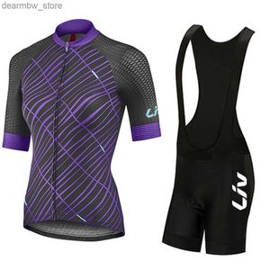 Jersey de cyclisme ensembles VIV Womens Cycling Vêtements 2023 Summer Breatch Cycling Jersey Girl Set Mtb Bike Clothing FA Triathlon Bicyc Clothes L48