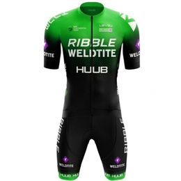 Cyclisme Maillot Ensembles Salopette Homme Huub Triathlon Hommes À Manches Courtes Combinaison Pièce Costume Vélo Vêtements 9D Ropa Ciclismo 230803