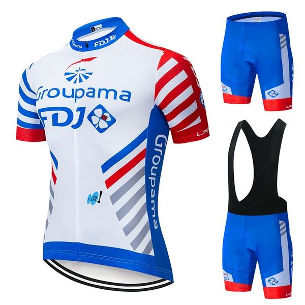 Conjuntos de camisetas de ciclismo Conjunto de camiseta de ciclismo para hombre 2021 FDJ Ropa de bicicleta de montaña de verano Equipo Bicicleta Ciclismo Jersey Ropa deportiva Traje Maillot Ropa Ciclismo 240314