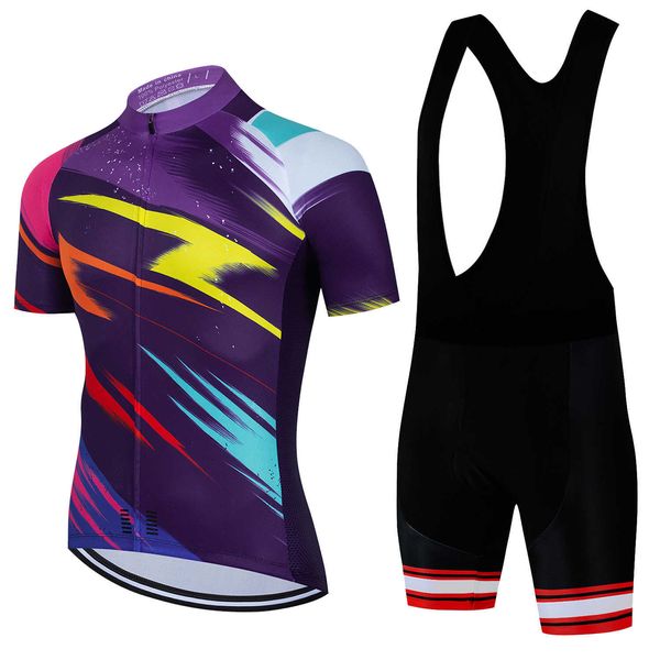 Conjuntos de camisetas de ciclismo Ropa de ciclismo para hombres Usar mejor Rainbow Team Ciclismo Jersey Ropa de ciclismo de manga corta Conjuntos de bicicletas de carretera de verano 2023 P230519 bueno bueno