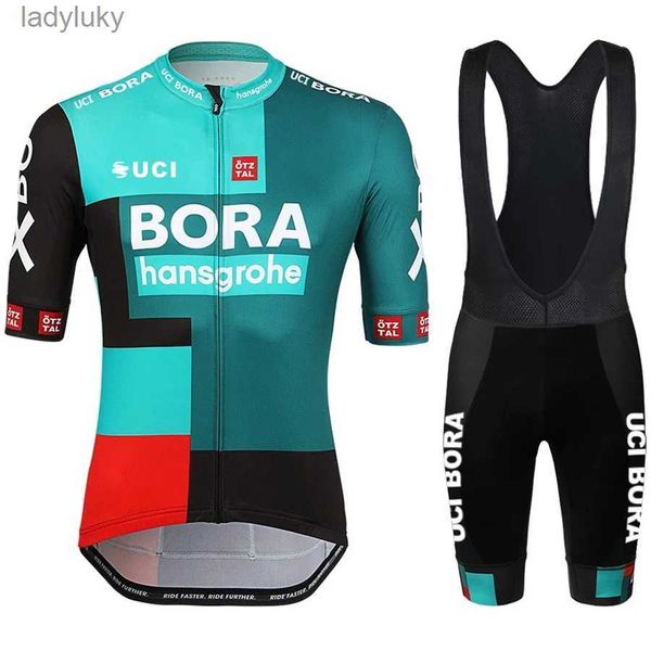 Conjuntos de camisetas de ciclismo Traje de ciclismo para hombre Traje Bicicleta Hombre UCI BORA Bicicletas Pantalones cortos Ropa Verano 2023 MTB Ropa deportiva Uniformes con pechera Conjuntos para hombres TeamL240108