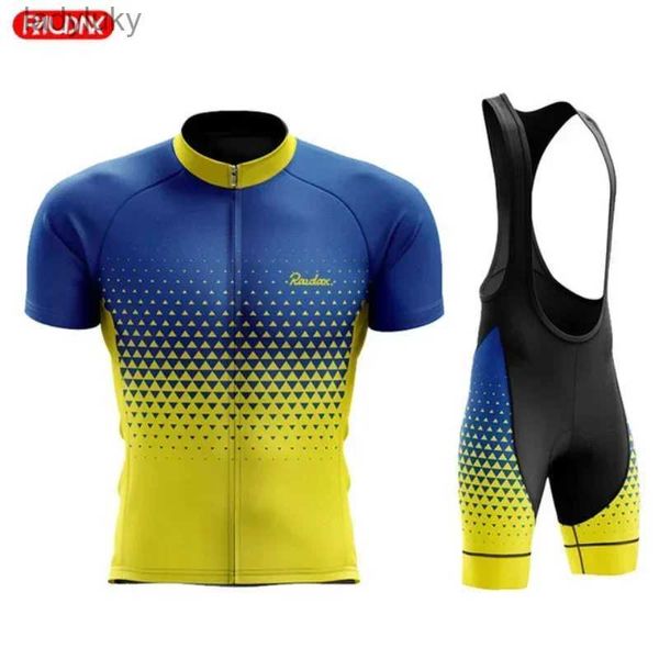 Conjuntos de jersey de ciclismo Conjuntos de ciclismo Raudax para hombres Ropa de bicicleta de verano Ropa de ciclismo de montaña de secado rápido Ropa Ciclismo Verano Triatlón JerseyL240108