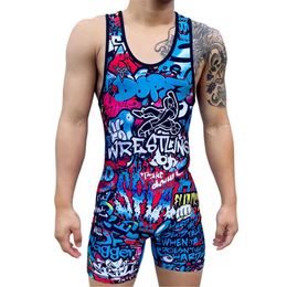 Cycling Jersey Sets mannen worstelen singlets skinsuit bodysuit sport fitness kleding run speedsuit powerlift powerlift setders pakken simpelweg swimwear gym panty j230422