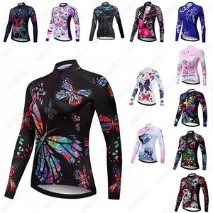 Wielrenshirtsets MLC Sneldrogend Fietsshirt Zomer Lange mouw Wielrenshirt Top Ropa Ciclismo Dames Wielrenshirt Ademend Mtb Fietsshirt 231021