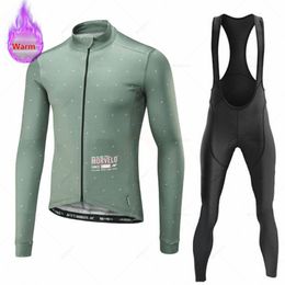 Cycling Jersey Sets Morvelo Mens Winter Thermal Fleece Bicicleta Clothing Warm mountainbike Wear Racing Bicycle Suit 230130