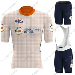 Cycling Jersey Sets Nederlands National Team 2023 Set Dutch Wereldkampioen kleding Road Bike Shirts Suit Bib Shorts MTB 230816