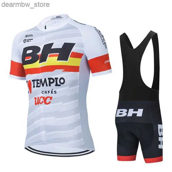 Jersey de cyclisme set New Summer Team Summer BH Men Cycling Set Vêtements souffle Anti-UV Bicy