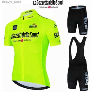 Cycling Jersey stelt nieuwe Tour de d'Italia Cycling Jersey Set Summer Cycling Clothing MTB Bike Design Uniform Maillot Ropa Ciclismo Cycling Suitl231223