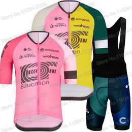 Conjuntos de Jersey de ciclismo Nippo Team Set Hombres Ropa rosa Camisas de bicicleta de carretera Traje de bicicleta Bib Shorts MTB Ropa Maillot 230728