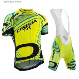 Jersey de cyclisme sets orbea short Seve Cycling Jersey Set Man Summer Breathab Mtb Bike Clotling Clothing Maillot Ropa Ciclismo Uniform Kit 2023 L48