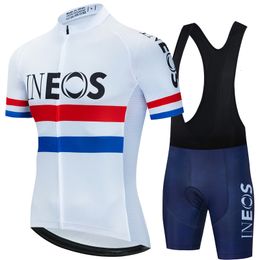 Cycling Jersey sets broek man ineos heren zomerkleding gel sportset mountain bike jas kleding kostuum tricuta outfit mtb 230523