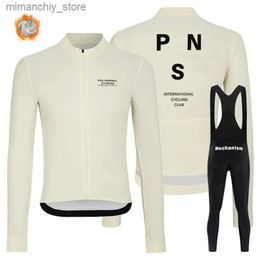 Ensembles de maillots de cyclisme PAS NORMAL STUDIOS maillots de cyclisme pour hommes ensemble hiver thermique Fece longue Seve équitation PNS vélo cyclisme costumes ensemble Ropa Ciclismo Q231107