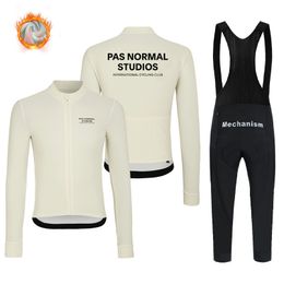 Ensembles de maillots de cyclisme PAS NORMAL STUDIOS hiver polaire hommes vêtements de cyclisme équipe route VTT maillot hiver froid cyclisme PNS combinaison de cyclisme 230213