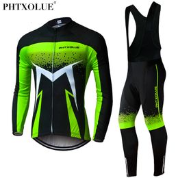 Cycling Jersey stelt phtxolue ademende lange mouw set mountain bike kleding herfst fiets jerseys kleding maillot ropa ciclismo 230814