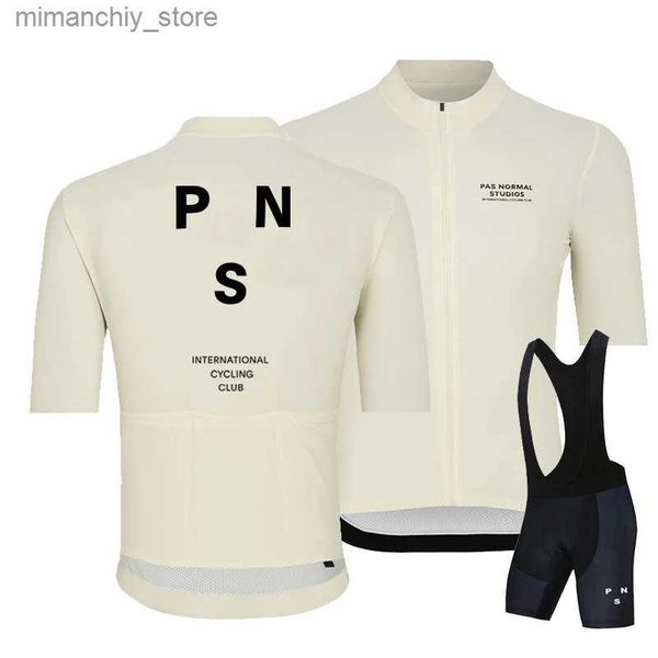 Cycling Jersey Sets PNS 2023 Maillot de cyclisme costumes vêtements de cyclisme Maillot vêtements de cyclisme cuissard à bretelles ensemble hommes vélo Ropa Ciclismo PAS NORMAL STUDIOS Q231107