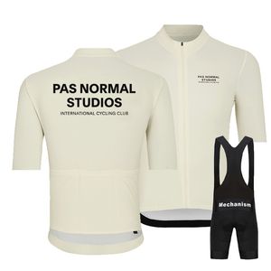 Wielertrui Sets PNS Ciclismo Zomer Korte Mouw PAS NORMAL STUDIOS kleding Ademend Maillot Hombre Set 230712