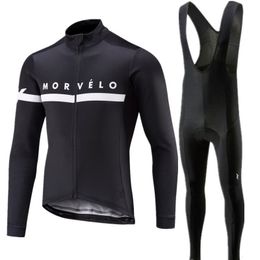 Cycling Jersey Sets Pro Set Morvelo Mountain Bike Clothing met lange mouwen Mountain Bike Clothing Ademend MTB Bicycle Kleding Slagpak voor Mans 221201