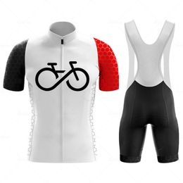 Cycling Jersey Sets Pro Team Bicicleta Blanca Manga corta Maillot Ciclismo Men Cycling Jersey Suit Summer Breathing Cycling Clothing Sets 230812